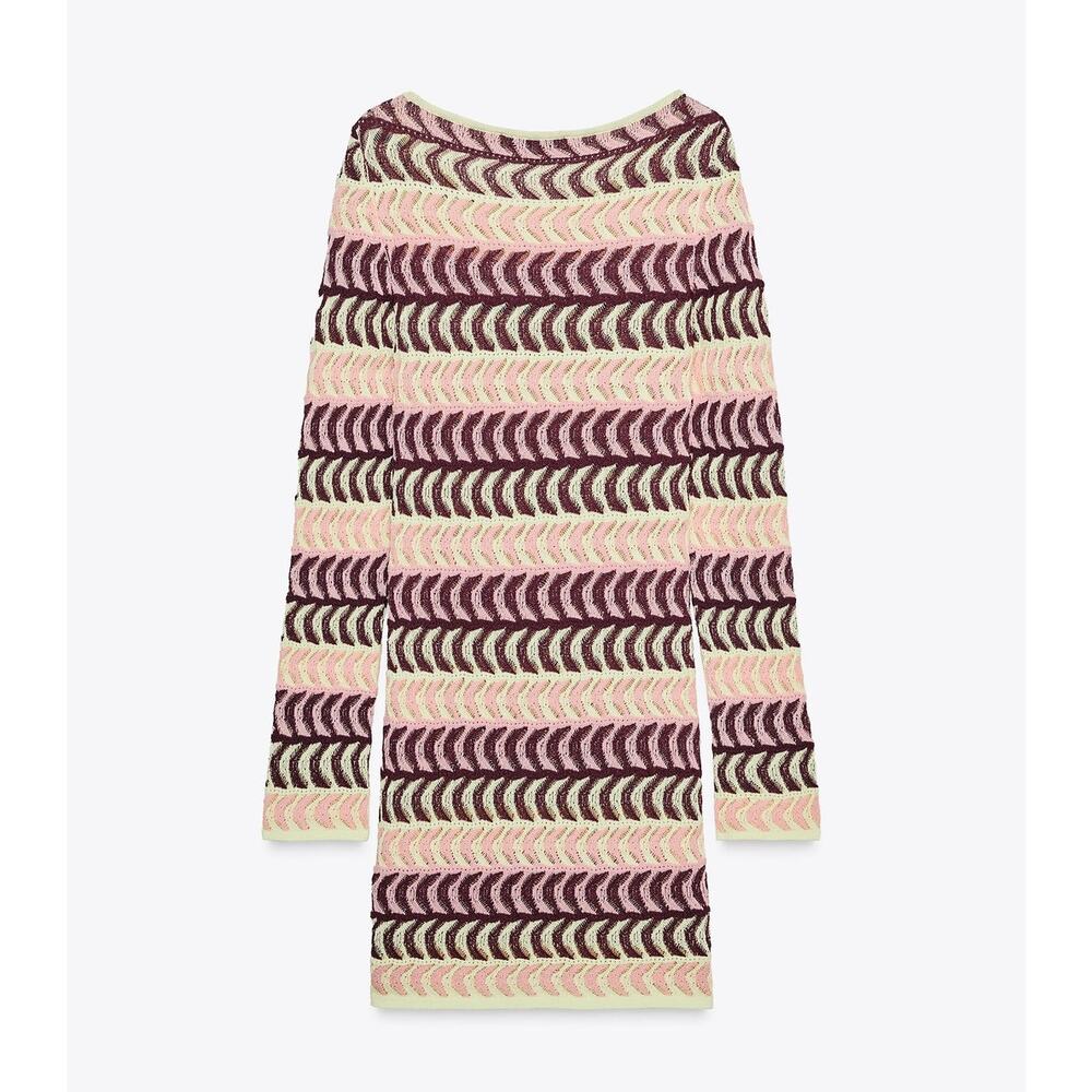 Zara NWT Striped Knit Off Shoulder Bodycon Mini Dress M Resort - Picture 16 of 16